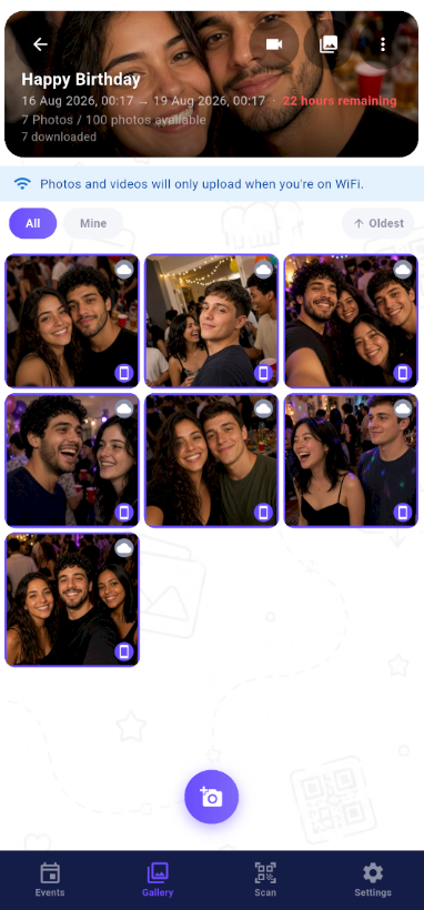 Upload photos